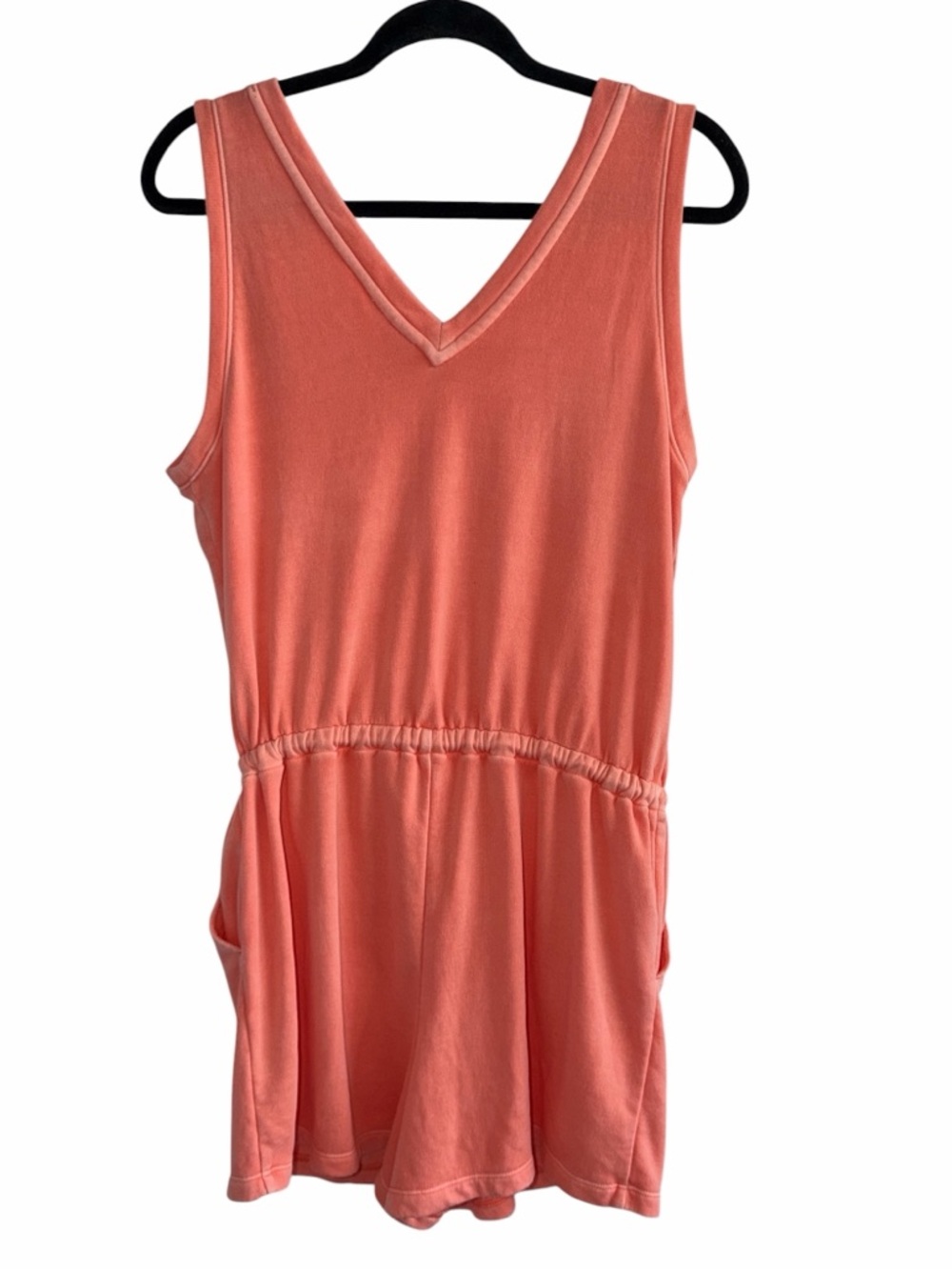 Lou & Grey Coral V‑Neck Sleeveless One‑Piece Romper Size Small - Picture 2 of 6